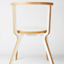 Silla bicolor natural/blanco