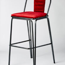 Stool 1MT black + Velvet Plus 33 maroon
