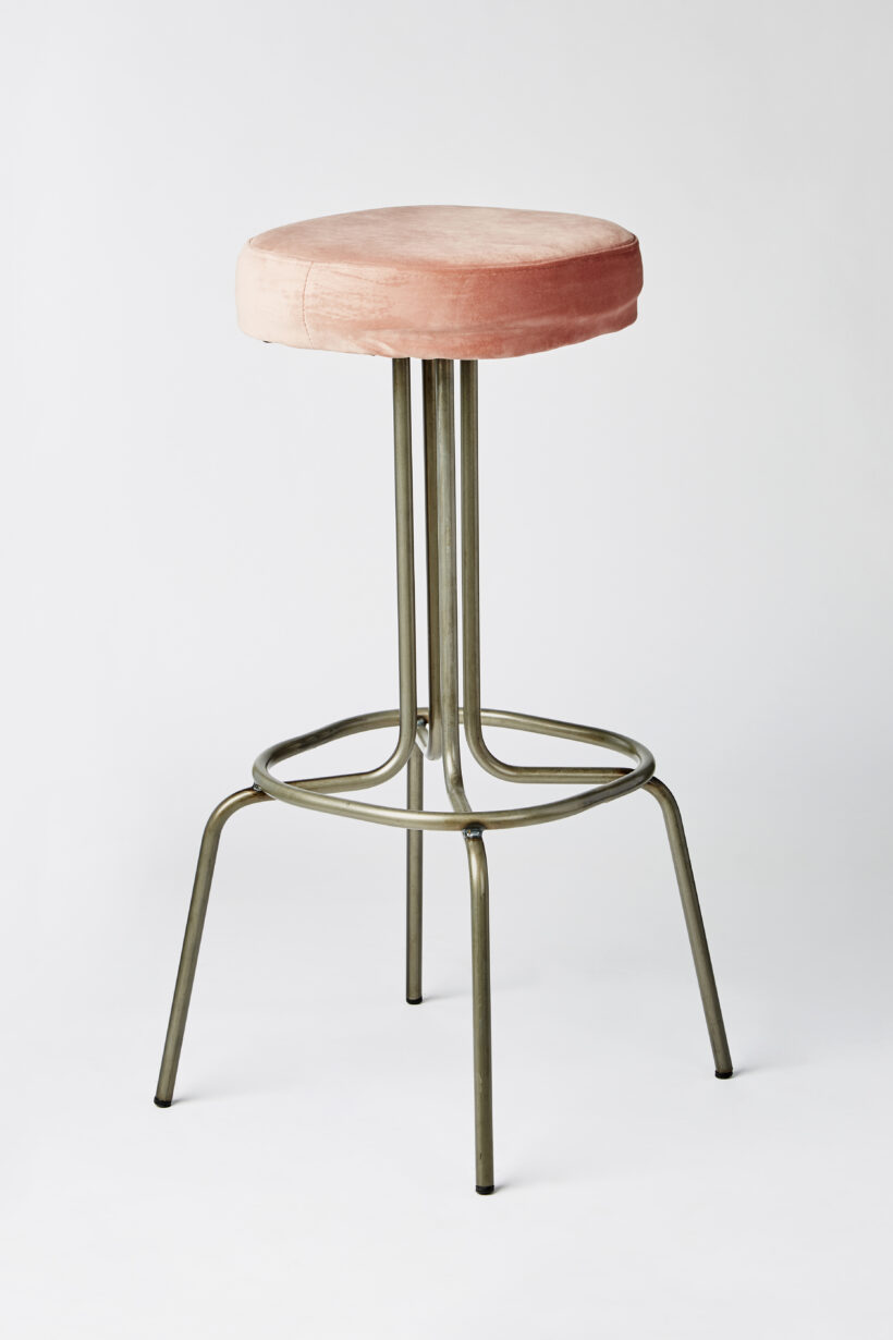 Stool Miu 1BB + Velvet Plus 9 pink