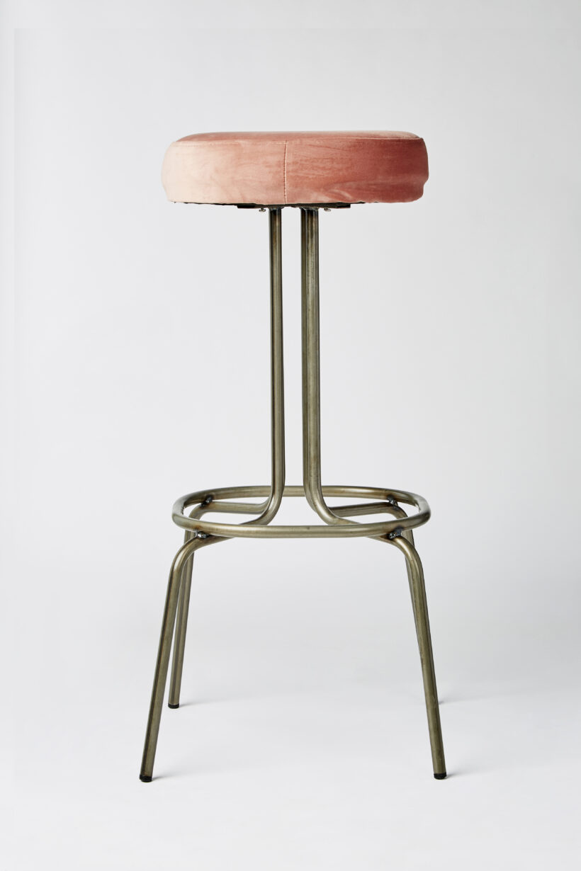 Stool Miu 1BB + Velvet Plus 9 pink